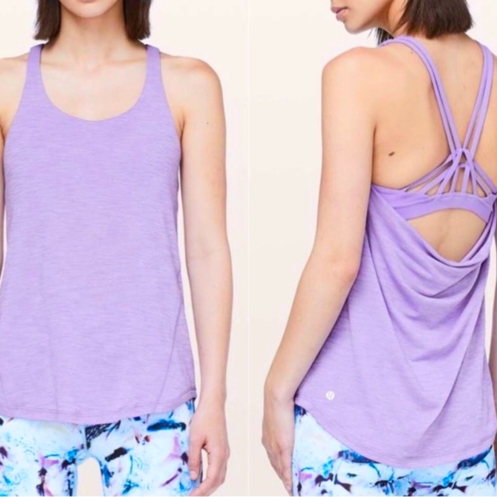 Lululemon Moment to Movement 2-in-1 Tank Purple Tank Top Size 4